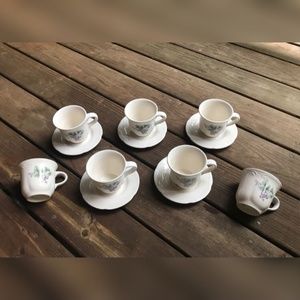 12 PFALTZGRAFF Cups & Saucers GRAPEVINE & FILIGREE